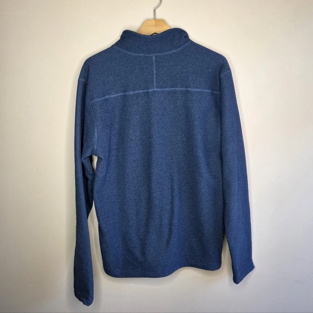 The North Face Mens Textured Cap Rock 1/4 Zip Pullover Dark Blue Size Medium
